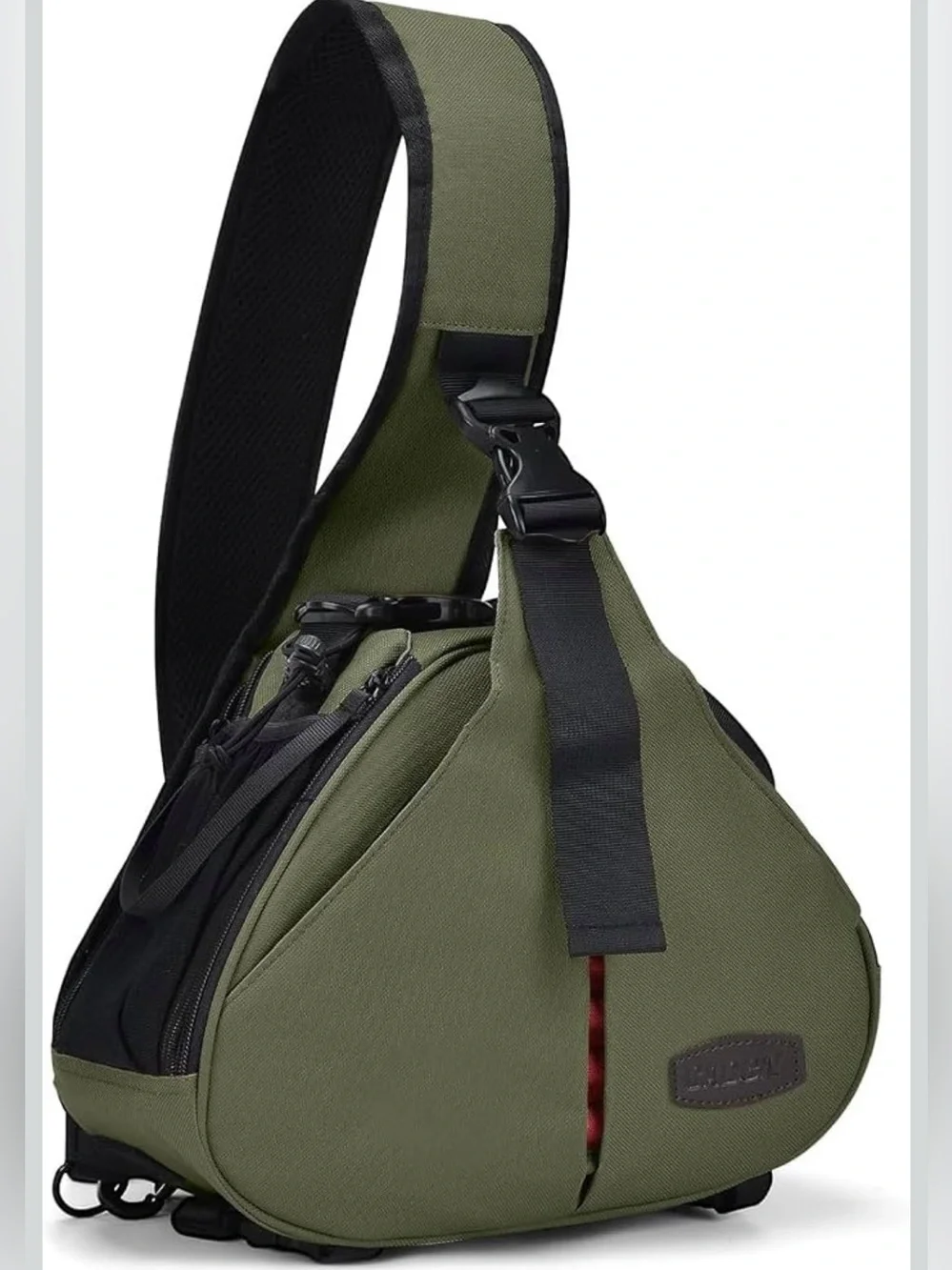 Caden Olive Green Sling Backpack Compact Crossbody Camera Bag